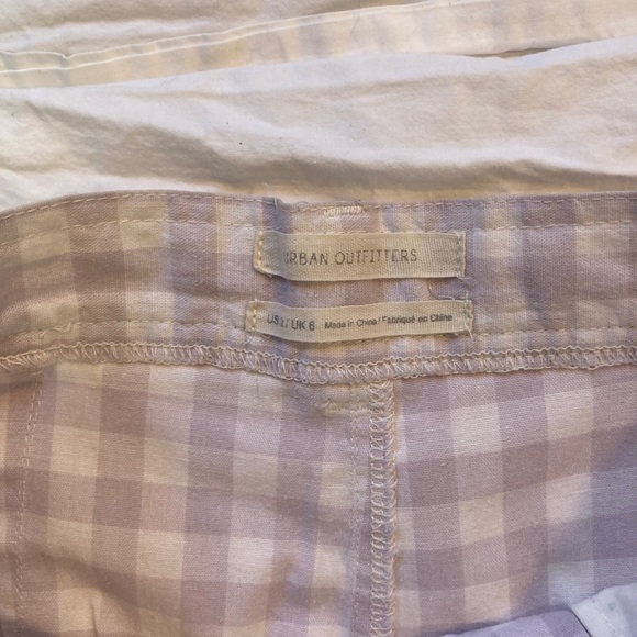 Lavender gingham wide leg pants - Picture 3 of 4